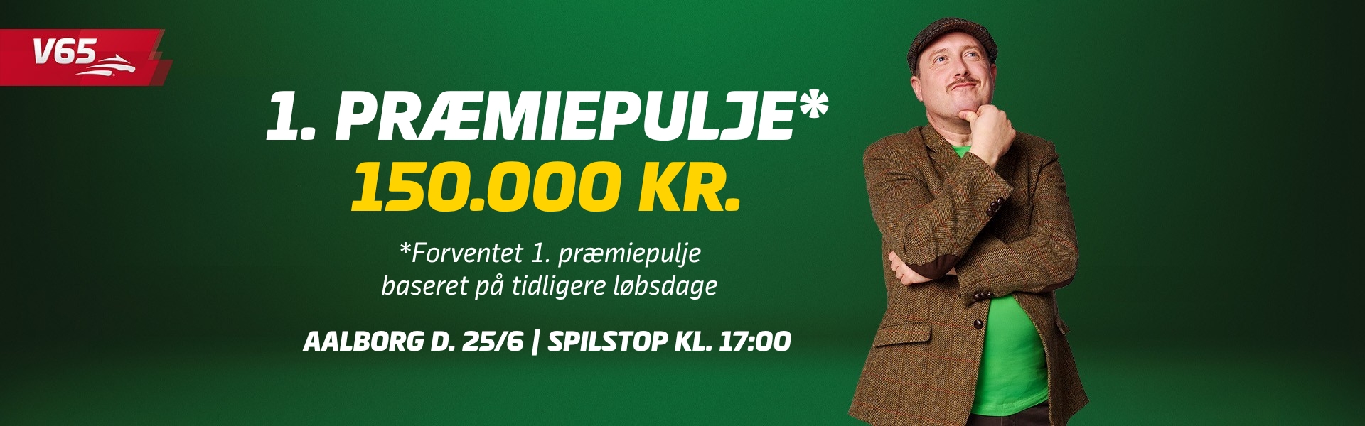 Dansk V65 onsdag – spilstop kl. 17.00